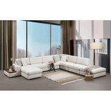 Atelier Del Sofa Bela kotna sedežna garnitura (v obliki črke "U") Loop – Cene