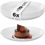 KADAX 6x Desertni krožnik 19 cm Krožniki za torte Rebrasti stekleni krožniki Majhni, (5000355393) Cene