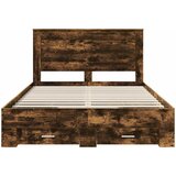  Krevetna konstrukcija s ladicama Dimljeni hrast 140 x 200 cm | Shoptok.si