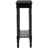 Premier Housewares Črna stranska mizica iz masivnega bora 30x80 cm Heritage – | Shoptok.si