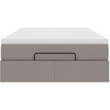 vidaXL Otomanski posteljni okvir z vzmetnico taupe 120x200 cm blago | Shoptok.si