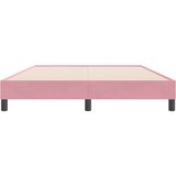 Box Spring krevet bez madracem ružičasti 140x220 cm baršun | Eponuda.com