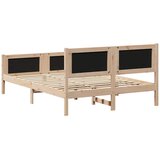  Krevetna konstrukcija s uzglavljem Crna 135 x 190 cm tkanina | shoptok.hr