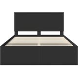  Krevetna konstrukcija Crna 160 x 200 cm Čvrsto borovo drvo | Shoptok.si