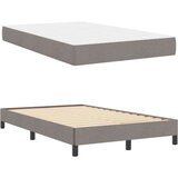  Postelja z vzmetnico z vzmetnico Taupe 120 x 200 cm blago | Shoptok.si