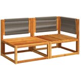  Vrtna sofa s jastucima za 2 osobe, drvo akacije i užad | shoptok.hr