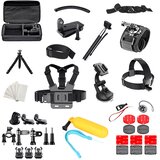 HURTEL Set pribora 50 u 1 za sportske kamere GoPro SJCAM - Crna | shoptok.hr