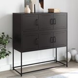  Komoda crna 100,5 x 39 x 107 cm od čelika | shoptok.hr
