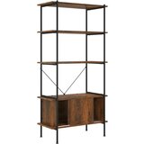  Regal z omarico 5-nadstropen 80x40x163 cm jeklo in inž. les, (20716529) | Shoptok.si