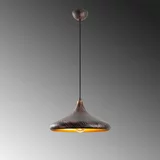 Opviq lights Crna/u bakrenoj boji viseća svjetiljka s metalnim sjenilom ø 34 cm Barek –