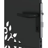  Vrtna vrata Črna 110 x 130 cm Jeklo s prašnim premazom, (5000300975) | Shoptok.si