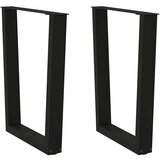 vidaXL Noge za blagovaonski stol V-oblik 2 kom crne 60x(72-73,3) cm | shoptok.hr