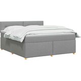  Boxspring krevet s madracem Svjetlosiva 180 x 200 cm Tkanina | shoptok.hr