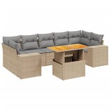 Maison Chic Seti vrtnega pohištva - Vrtna garnitura - Vrtni pohištvo set 8-delna z blazinami bež poli ratan, (21798922) | Shoptok.si