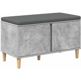  Klupa za hodnik s jastukom Betonsko Siva 80 x 38 x 46 cm | shoptok.hr