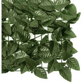 vidaXL Balkonsko platno za zasebnost s temno zelenimi listi 600x75 cm | Shoptok.si