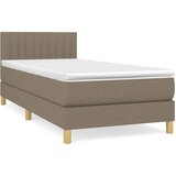 Maison Chic Box spring postelja - Vzmetna postelja z vzmetnico taupe 100x200 cm blago SL19362, (21885513) | Shoptok.si