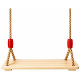  Dječja drvena ljuljačka GINGER HOME za dvorište s užadima – prirodno drvo, 33 cm | shoptok.hr