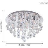 Eglo almonte stropna/8, led, g9, 8x3w, 8x360lm, ip44, krom/kristali | shoptok.hr
