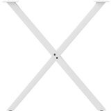  Noge za jedilno mizo v obliki črke X, 2 kosa, bele barve, 70 x (72-73) cm, jeklo | Shoptok.si