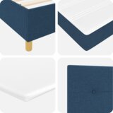 Plavi Modra Box Spring Postelja z Matracem 180x200 cm Tkanina, (22051390) | Shoptok.si