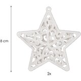  Zvjezdice Ukrasi za Božićno Drvce 8x8 cm 2 kom. | shoptok.hr