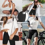 INF Visoko oprijete joga pajkice z žepki v obliki polmeseca - črne 3XL, (21756117) | Shoptok.si