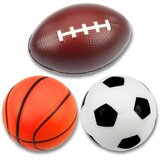  Set od 3 pjenaste lopte za nogomet, košarku, ragbi 10 cm | shoptok.hr