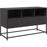 The Living Store TV omarica črna 100,5x39x60,5 cm jeklo - TV Omarica, (21624808) | Shoptok.si