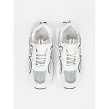 Shelvt White and green sneakers with decorative inserts | Shoptok.si