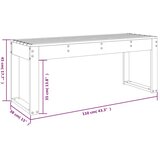  Klupa bijela 110 x 38 x 45 cm od masivne borovine | shoptok.hr