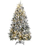 vidaXL Umjetno božićno drvce 300 LED sa šarkama i kuglicama 270 cm | shoptok.hr