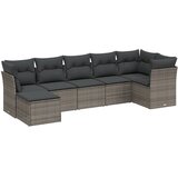 vidaXL 7-dijelni set vrtnih sofa sivi od poliratana | shoptok.hr