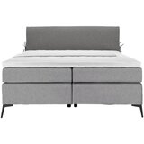 Hom`in POSTELJA BOXSPRING 140 cm x 200 cm , tekstil siva, temno siva | Shoptok.si