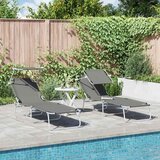  Ležaljka 2 pcs Siva 58 x 188 x 77cm Poliester | Eponuda.com