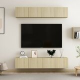 Furnova TV omarice 4 kosi sonoma hrast 80x30x30 cm inženirski les, (21922541) Cene