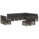 vidaXL Vrtna sedežna garnitura 12 pcs Siva poli ratan, (5000272565) | Shoptok.si