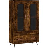 Maison Chic Visoka omara - Komoda - Predalnik dimljeni hrast 69,5x31x115 cm inženirski les, (21721212) | Shoptok.si