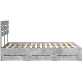  Krevetna konstrukcija s ladicama Betonski sivi 135 x 190 cm Siva 196 x 138 x 100 cm | Shoptok.si