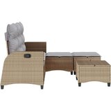  3-dijelni set vrtnih sofa od poliratana s jastucima bež L | shoptok.hr