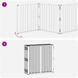  Vrata za pse 10 pcs Crna 60 x 60 cm Cinkani čelik | Shoptok.si