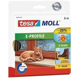 Tesa Tesnilni trak MOLL Standard E-profil (rjav, 6 m x 9 mm x 4 mm, primeren za: reže od 1 do 3,5 mm) | Shoptok.si