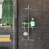 Metaltex Jeklena kopalniška polica v srebrni barvi z namestitvijo brez vrtanja Luxy – | Shoptok.si