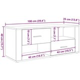 TV ormar Staro drvo 100 x 35 x 40 cm Konstruirano drvo | shoptok.hr