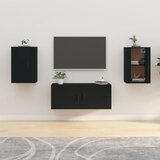 vidaXL Stenska TV omarica 2 kosa črna 40x34,5x60 cm Cene
