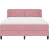  Postelja z Box Spring in Blazino Roza 140x190 cm Žamet, (22052938) | Shoptok.si