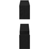  Polica na zidu s policom 2 pcs Crni hrast 100 x 15 x 20 cm | shoptok.hr