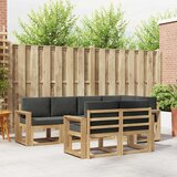  Set vanjskih sofa 7 kom. Bijela i antracit Poliester Smeđa 251 x 132,5 x 73 cm | Shoptok.si