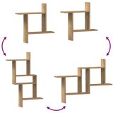  Zidne police 2 kom boja artisian hrast 50x12x50 cm drvene | Eponuda.com