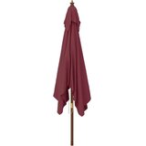 vidaXL Vrtni senčnik z lesenim drogom bordo rdeča 300x300x273 cm | Shoptok.si
